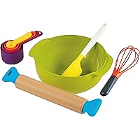 Casdon Joseph Joseph Bake | Toy Kitchen Baking Set for Children Aged 3 Years & Up | Includes Moving Rolling Pin for Imaginative Play!