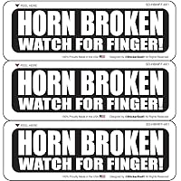 StickerDad® HORN BROKEN WATCH FOR FINGER (3 pack) Full Color Printed - (size: 4