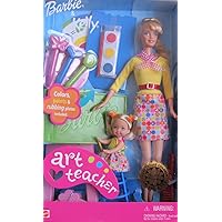 ART TEACHER Barbie & Kelly Doll I Can Be... Career Series w Desk, Rubbing Plates & MORE! (2002)