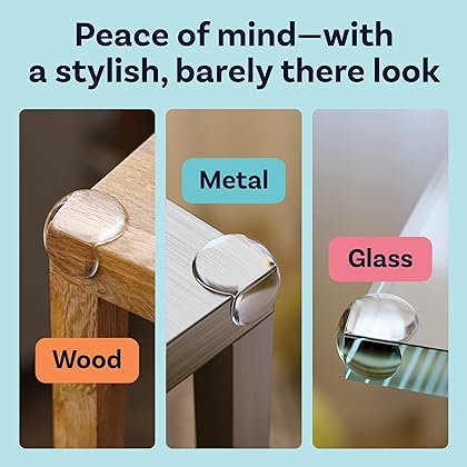 Corner Protector for Baby, Protectors Guards - Furniture Corner Guard & Edge Safety Bumpers - Baby Proof Bumper & Cushion to Cover Sharp Furniture & Table Edges - Clear and Transparent - (24 Pack)