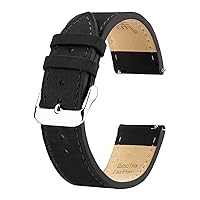 Ritche Quick Release Leather Watch Bands for Men Women 18mm 20mm 22mm Watch Band Compatible with Samsung Galaxy Watch 4 and 5/5 pro, Black/Brown/Coffee/Light Brown/Pink, Valentine's day gifts for him or her