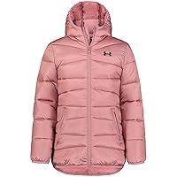 Under Armour Girls' Quilted Puffer Jacket, Front Pockets & Hooded Back, Mid-Weight & Water Repellent