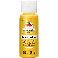 21395 Gloss Finish Acrylic Paint, 2 oz., Golden Yellow- (Pack of 3)