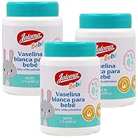 Jaloma Baby White Petrolatum, Prevents Diaper Rash, Softens Baby Skin, 3-Pack of 2.11 Oz, 3 Jars