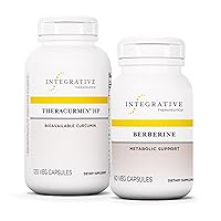 Integrative Therapeutics Bundle with Berberine, Supplement for Metabolic Support* - 60 Capsules & Theracurmin HP, 120 Capsules - Theracurmin Supplement 27x More Bioavailable Than Standard Turmeric