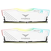 TEAMGROUP T-Force Delta RGB DDR4 16GB (2x8GB) 3200MHz (PC4-25600) CL16 Desktop Memory Module ram White - TF4D416G3200HC16CDC01