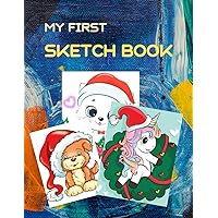 My First Sketch Book: Blank Drawing Pad of Scribblings and Sketches for Toddlers and Preschoolers. Large Size 8.5