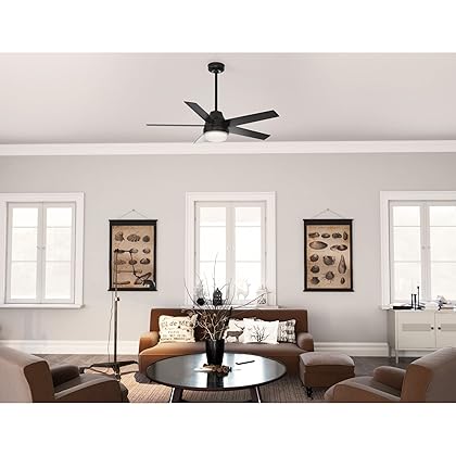 Hunter Fan Company 51314 Aerodyne Ceiling Fan, 52, Matte Black