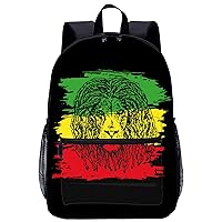 Reggae-Rastafarian Flag Lion 17 Inch Laptop Backpack Lightweight Work Bag Business Travel Casual Daypack