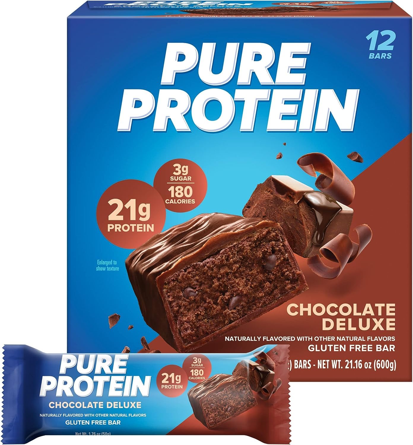 Pure Protein High Protein, Nutritious Snacks Bars, 1.76oz, Pack of 12