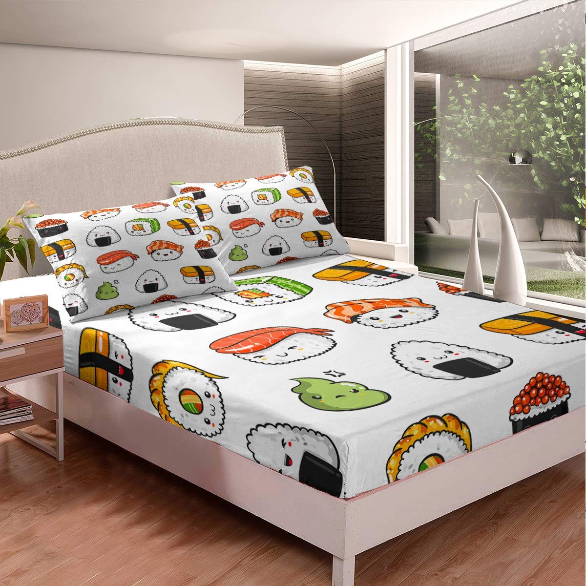 Mua Sushi Pattern Bedding Set Queen Size Kids Cute Bed Sheet Set ...