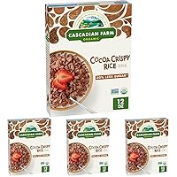 Cascadian Farm, Cereal Crispy Rice Cocoa Organic, 12 Ounce (Pack of 4)