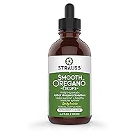 Strauss Naturals Smooth Oregano Drops – Oregano Oil with Naturally Sweet Spearmint Flavor, Non-GMO, Gluten-Free, Soy Free Supplement & Antioxidant 3.4 fl oz