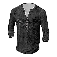 DuDubaby  Graphic T Shirts for Men Long Sleeve Graphic and Embroidered Fashion T Shirt Spring and Autumn Printed Pullover