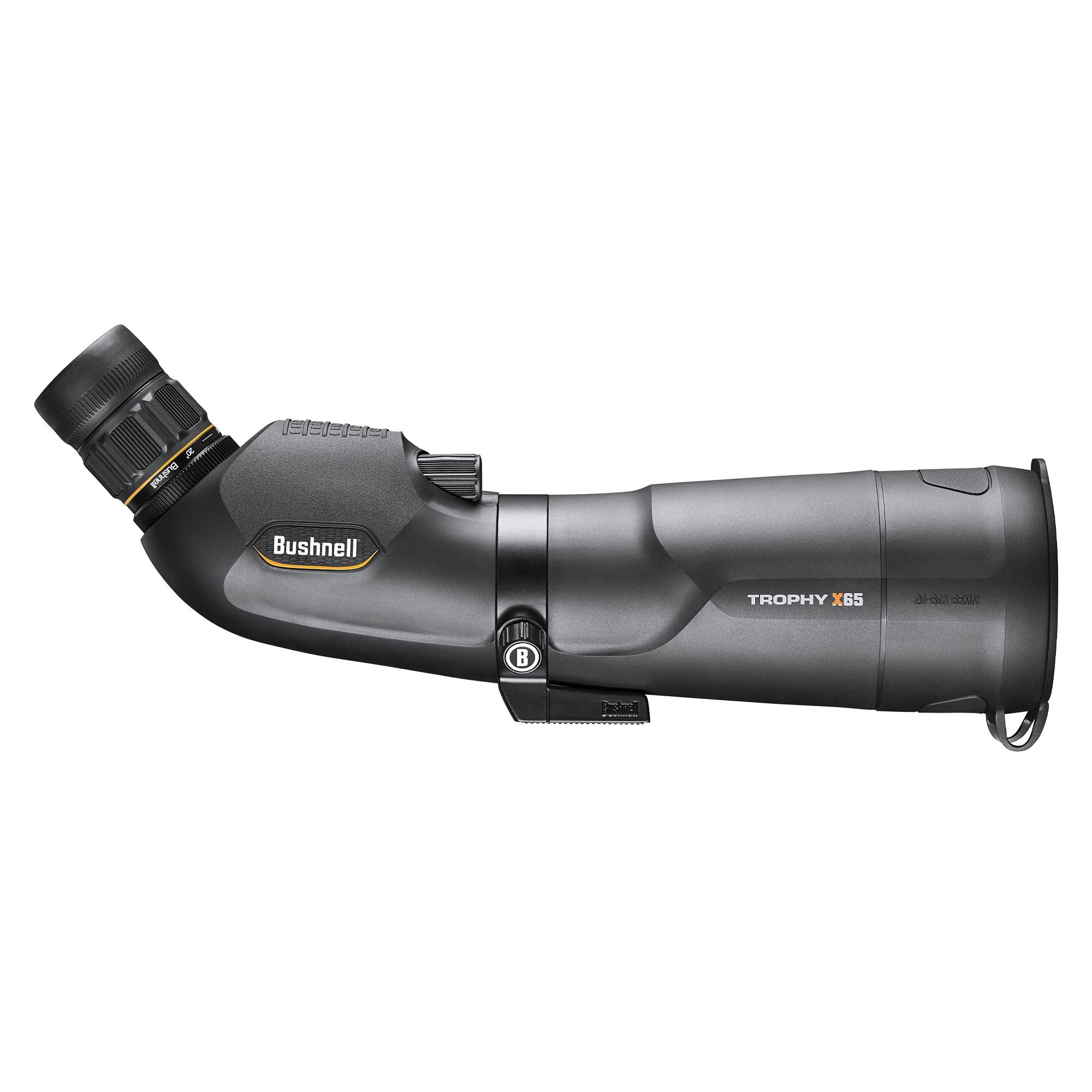 Bushnell unisex adult Bushnell 887520B Trophy Xtreme Spotting Scope 20 60x65 Black Porro 45 Degree FMC WP 6L, Black, Large US