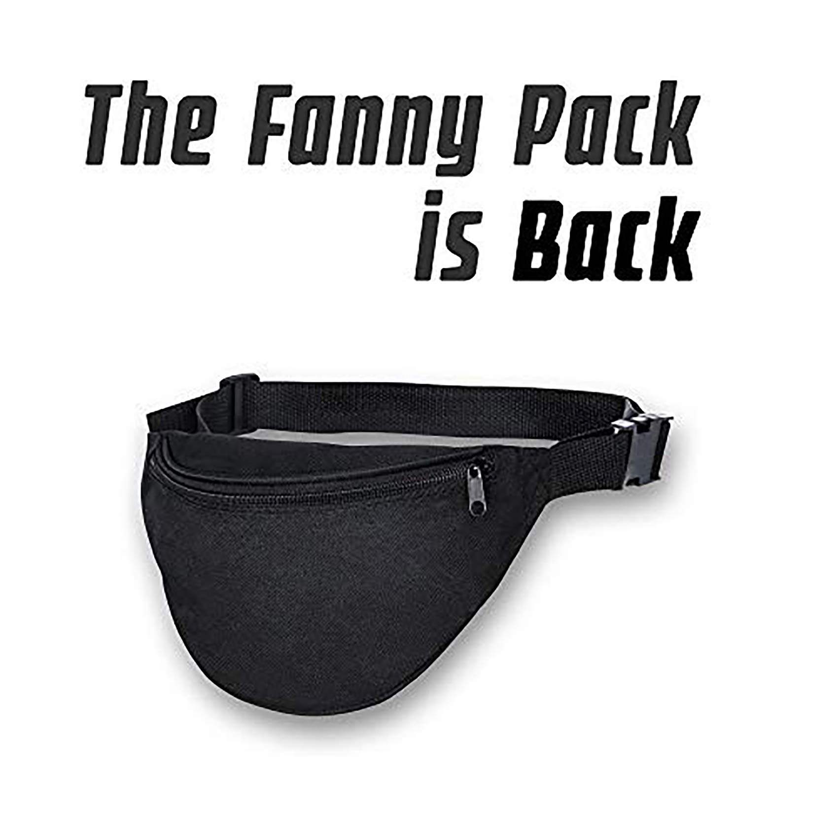 BuyAgain Fanny Pack, Unisex 2 Zipper Quick Release Buckle Travel Sport Running Waist Fanny Pack For Women Men
