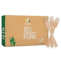 120 Reusable Bamboo Forks - 6.7