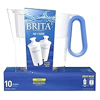 Wave Filtered Water Filter Pitcher 10 Cup Capacity Includes 2 Filters - Blue