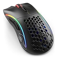 Model D- (Minus) Wireless Gaming Mouse - 67g Superlight Honeycomb Design, RGB, Ergonomic, Lag Free 2.4GHz Wireless, Up to 71 Hours Battery - Matte Black