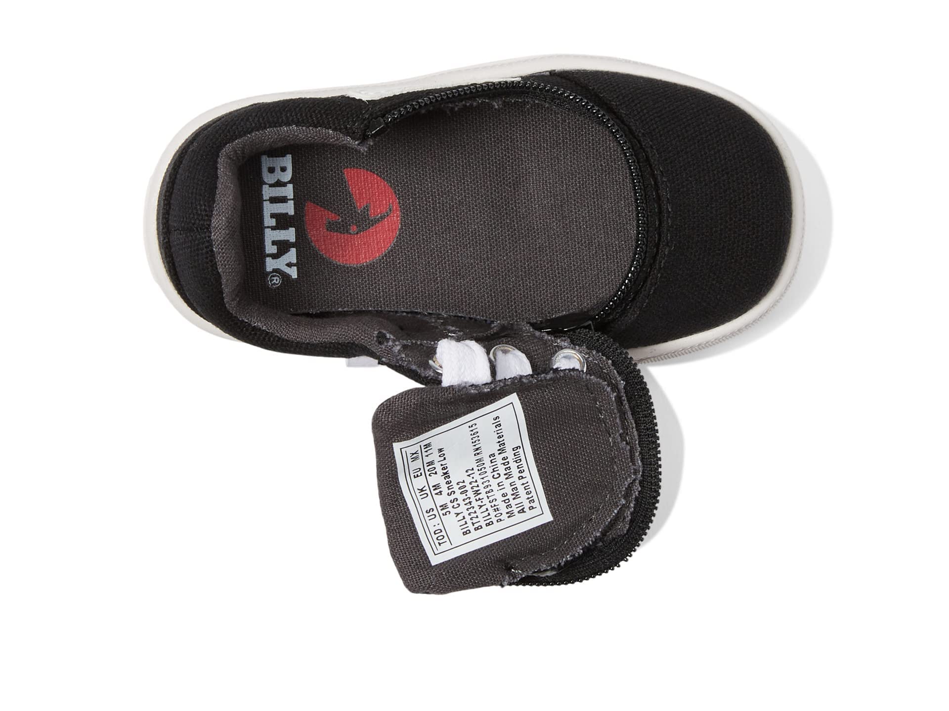 BILLY Footwear Kids CS Low Sneaker for Little and Big Kid - Man-Made Insole, Canvas Upper and Lining, and Rubber Outsole