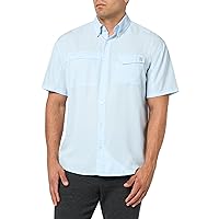 Tide Point Solid Short Sleeve Shirt, Button Down for Men