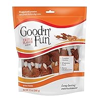 Good'n'Fun Triple Flavored Rawhide Kabobs for Dogs, Beef, 12 ounces