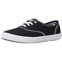 Keds Women's Champion Lace Up Sneaker, Black/Black Leather, 9 X-Wide