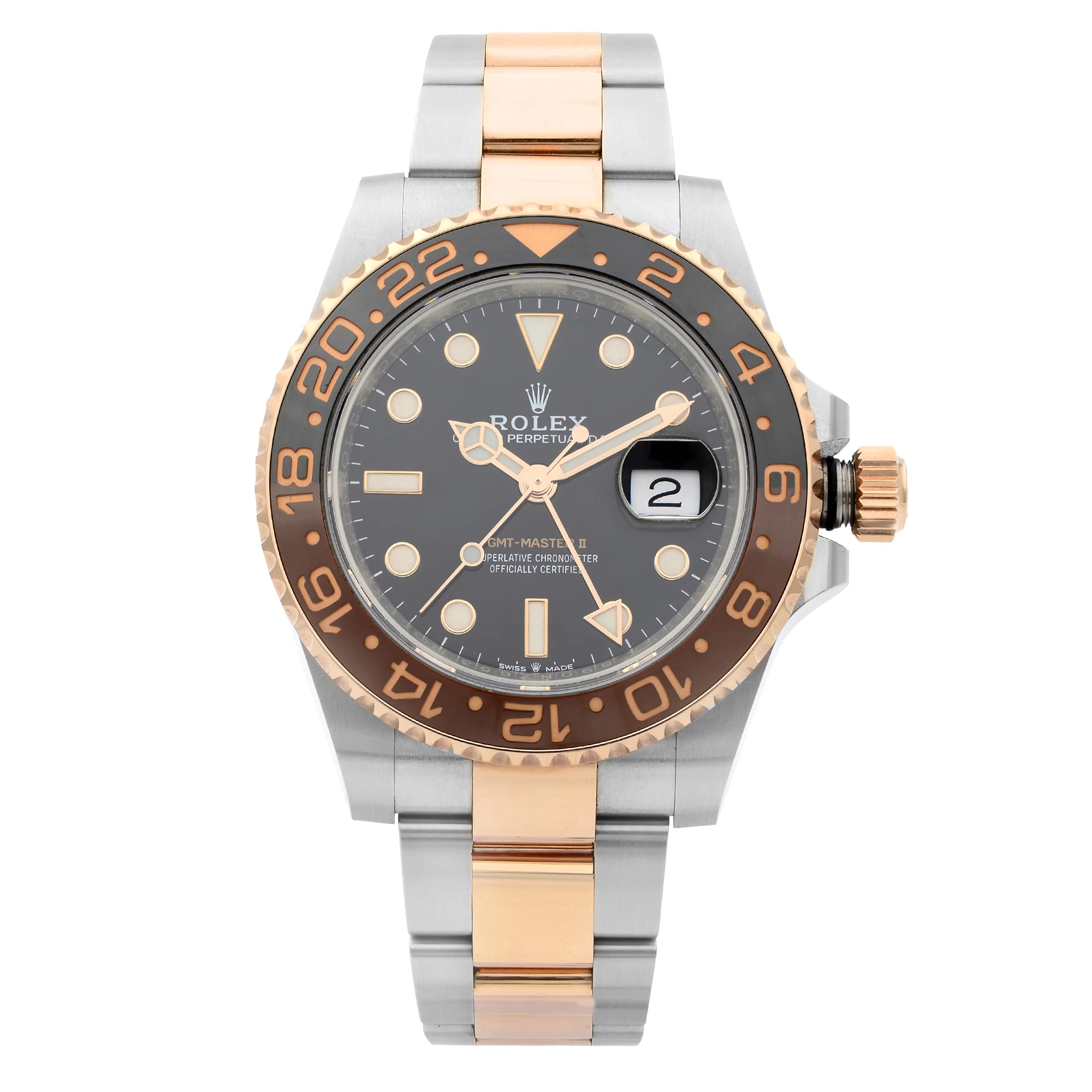 Rolex GMT-Master II Black Dial Automatic Stainless Steel and 18kt Rose Gold 126711CHNR