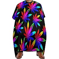 Colorful Weed Art Hair Cutting Cape for Adult Professional Barber Cape Waterproof Haircut Apron Hairdressing Accessories