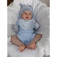 Reborn Baby Dolls Boy 19 inch 48cm Soft Body Cute Silicone Realistic Newborn Baby Doll Real Life Reborn Babies Toddler Kids Gifts for Girl Toys Age 10 Year Old