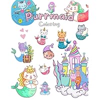 Adventures of Purrmaids: A Coloring Book for Cat Lovers: Color Your Way Through Magical Underwater Adventures: 108 pages, 8.5x11 inches, 100+ designs