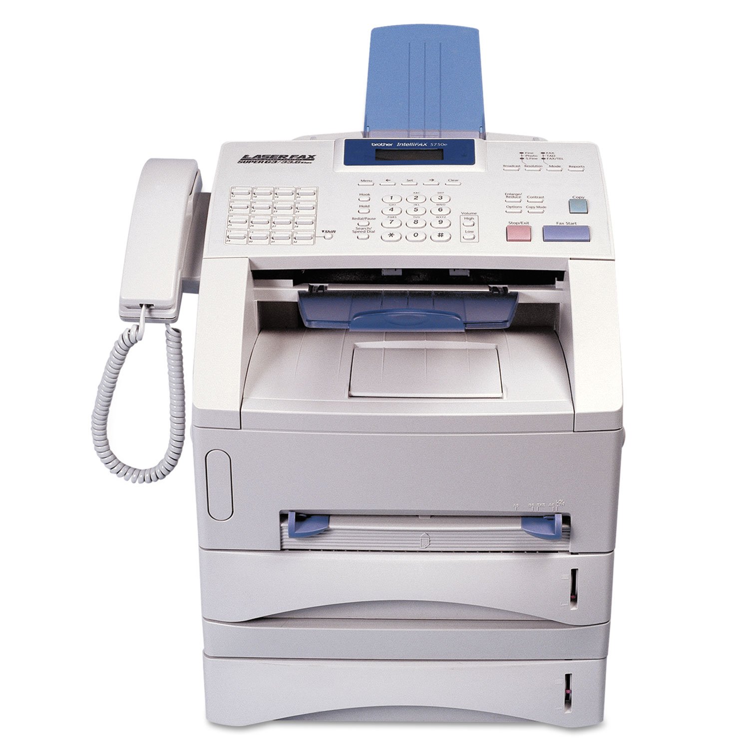 Brother PPF5750E intelliFAX-5750e Business-Class Laser Fax Machine, Copy/Fax/Print