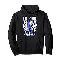 In Our Family Nobody Fights Alone Hydrocephalus Awareness Pullover Hoodie