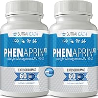 PhenAprin XR Maximum Strength Appetite Suppressant Diet Pills - 2-Pack, Metabolism Boosting, Weight Loss for Women and Men, 120 Blue/White Capsules