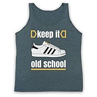 Men's Keep It Old School Retro Superstar Slogan Tank Top Vest