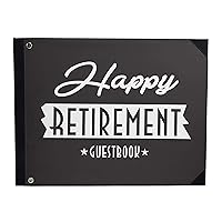 Grey Text Personalized Retirement Party Guest Keepsake Memory Book Hardbound Sign-In Book Registry Message Guestbook-9 x 12 Inches