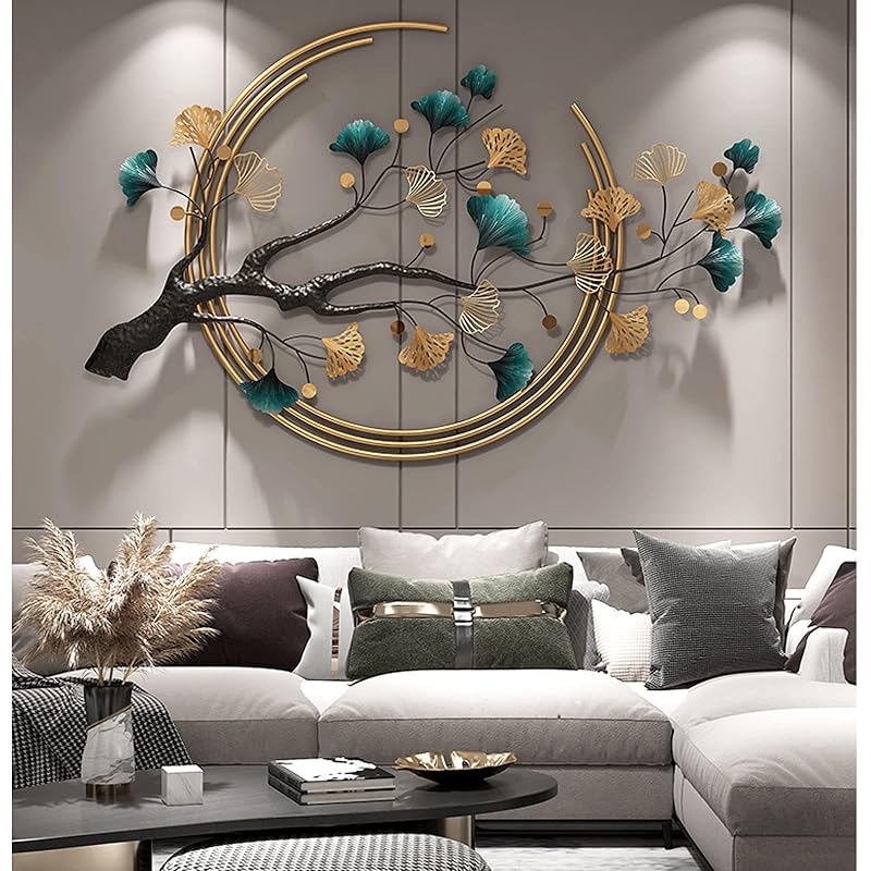 Mua Futyli 3D Ginkgo Leaf Metal Wall Art Decor for Living Room ...