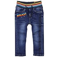 Boys Jogg Jeans with Striped Waistband, Sizes 2-7
