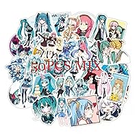 decal Pack of 2 3' Stickers - Kawaii Girl Hatsune Japanese Anime Miku Manga  Sticker Graphic - Die Cut Sticker, High Resolution Top Grade Vinyl