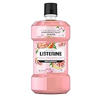 Listerine Zero Alcohol Mouthwash, Oral Rinse Kills up to 99% of Bad Breath Germs, Limited Edition Grapefruit Rose Flavor, 500 mL