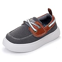 Toddler Boys & Girls Hook and Loop Boat Shoes Lace Up Loafers (Toddler/Little Kid)