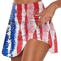 High Waist Athletic Shorts for Womens Yoga Fitness Running Shorts Trendy American Flag Patriotic Printed Scrunch Butt