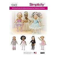 Simplicity Creative Patterns 1243 Ballerina and Dance Clothes for 18-Inch Doll, Size: Os One Size
