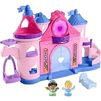 Little People Toddler Playset Disney Princess Magical Lights & Dancing Castle Musical Toy with 2 Figures for Ages 18+ Months