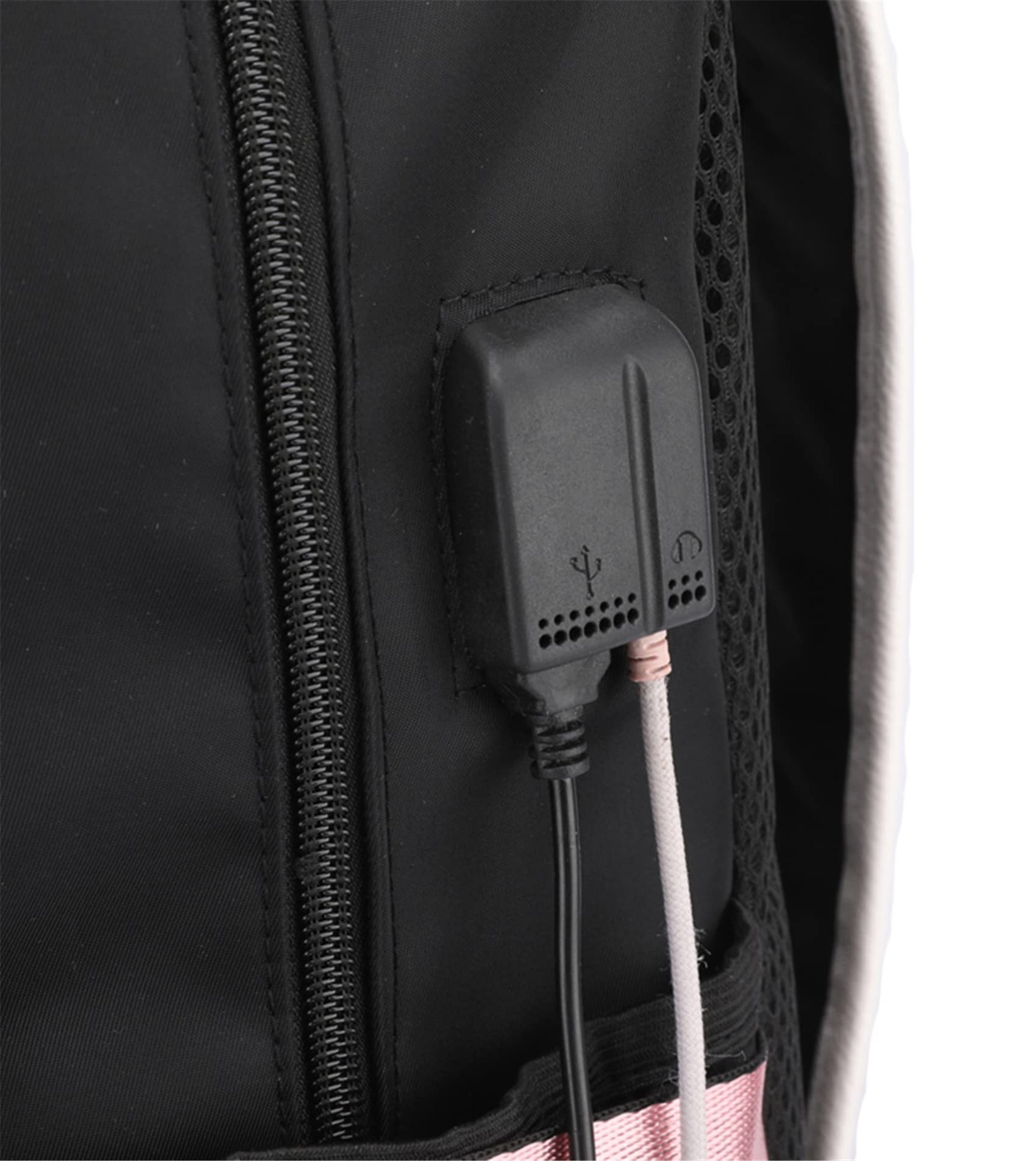 UMocan Bookbag with USB Charger Port Student Casual Laptop Bag Anime Graphic Travel Daypack