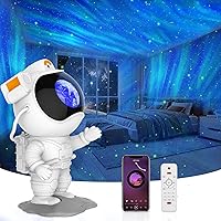 Star Projector, Astronaut Galaxy Night Light, 32 Lighting Effects Aurora Projector, Remote Timer and Bluetooth with 360° Adjustable Lamp for Kids Adults Room Decor/Bedroom, Ceiling, Party,Christmas