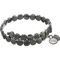 Alex and Ani Women's Coin Wrap Bracelet, Midnight Silver