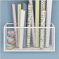 Craft Room Organiser Display Display Stand Multi-Purpose Wrap Paper Stand for Craft Room, Metal Commercial Ribbon Storage Organizers Rack for Wall Mount, Cake Shop/Flower Store