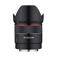35mm F1.8 Auto Focus Compact Full Frame Wide Angle Lens for Sony E Mount, Black (SYIO3518-E)