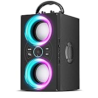 Bluetooth Speakers, 40W Peak Wireless Speaker with Subwoofer, TWS, Big Bass, 80dB Portable Party Speaker with Lights for Beach, BBQ, Outdoor, Camping, Travel